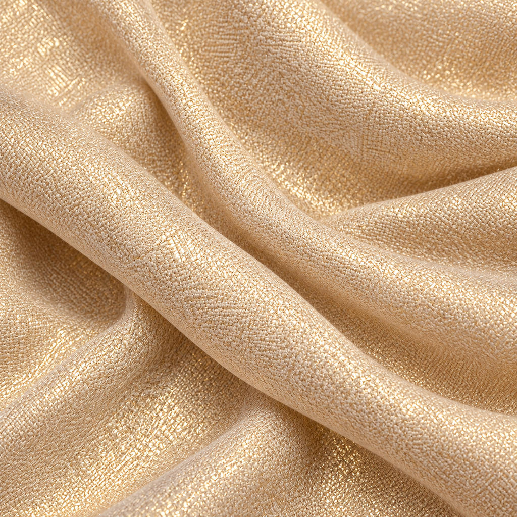 Elegantes Tuch in Champagner mit Glitzereffekt  80x180 cm