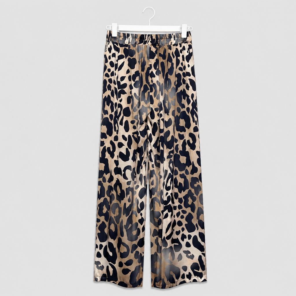 Weite Viskosehose im Animalprint Gr. 38-42