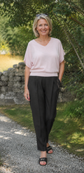 Feinstrickpullover in zartem Rosa | Gr. 40-42