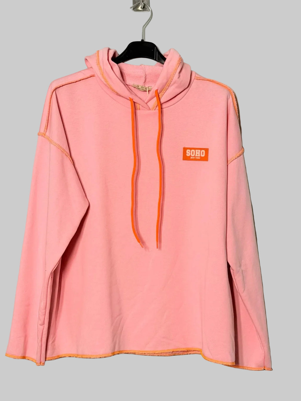 Lässiges Kapuzenshirt „SOHO“ mit Kontrastnähten | Gr. 42–46 | verschiedene Farben