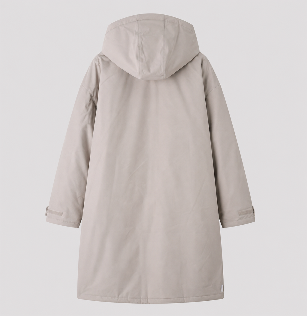 Oversize Windjacke Zwillingsherz  Taupe / Gr. S/M