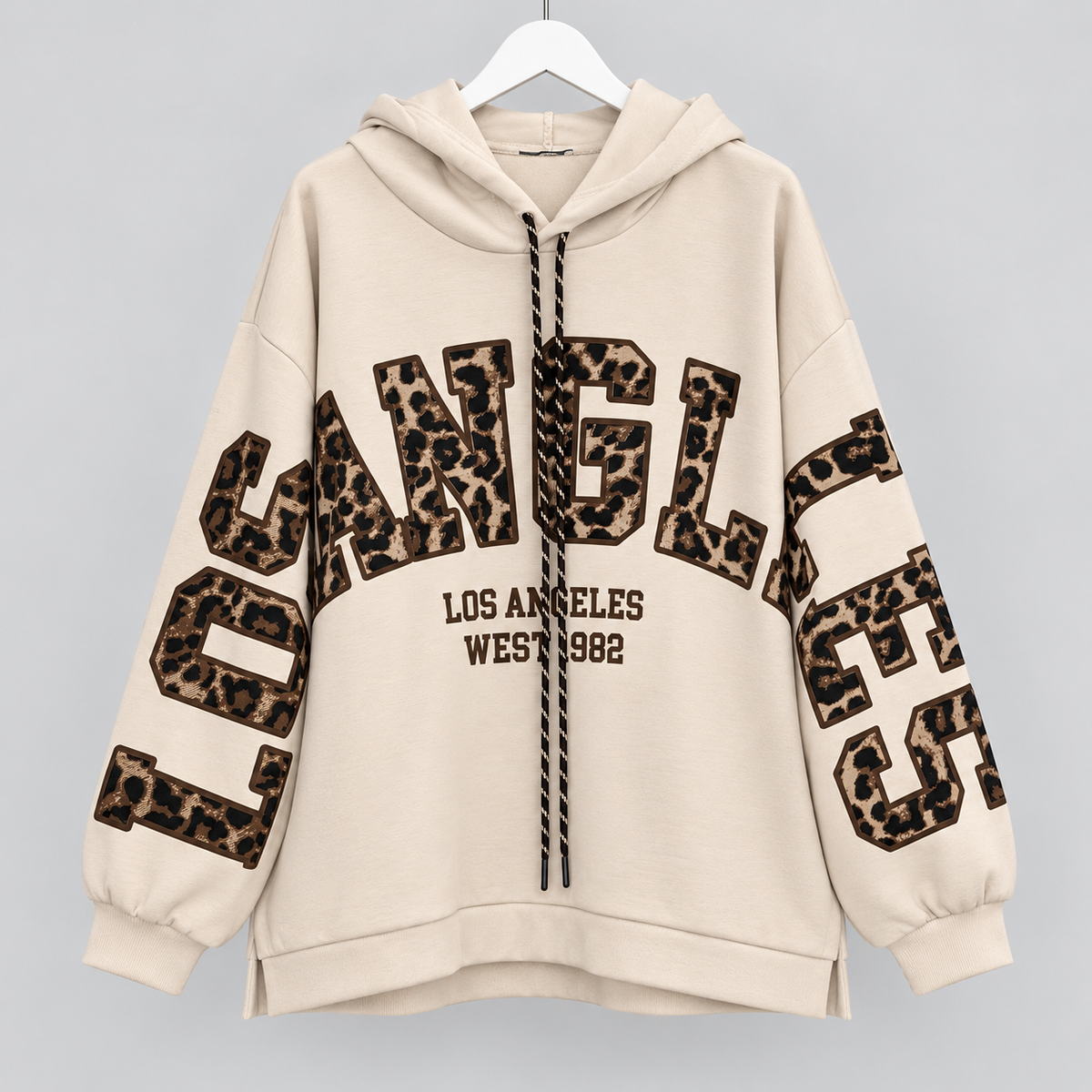Oversize-Hoodie mit Leo-Schriftzug |  Gr. 40-48
