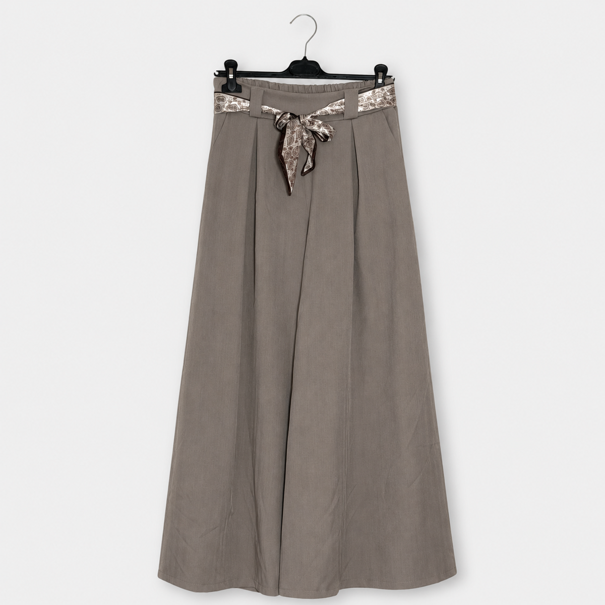 Marlenehose mit gemustertem Bindegürtel-Taube-Gr. 40--46
