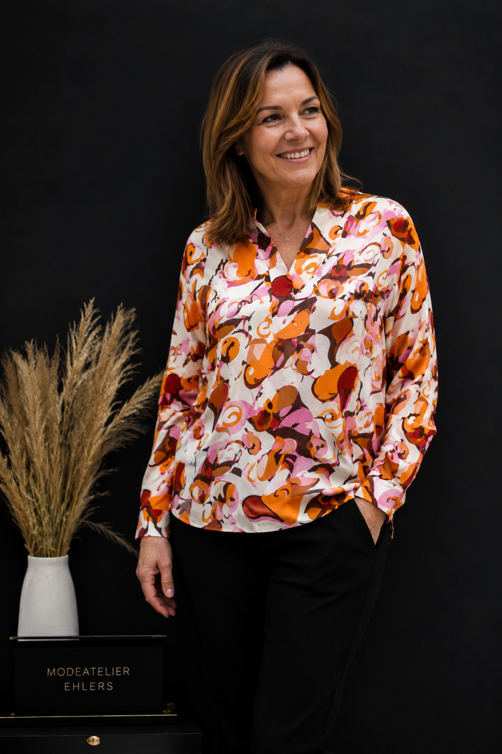 Tunika / Bluse Retro-Look von Aniston Viskose Gr. 42