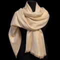 Elegantes Tuch in Champagner mit Glitzereffekt  80x180 cm