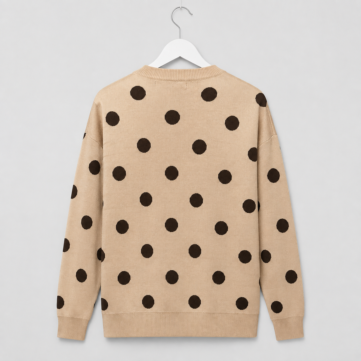 Pullover mit 3D-Applikation und Perlendetails-Beige-Gr. 38-42
