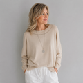 Feinstrick-Pulli | Gr. 38-44 | Creme