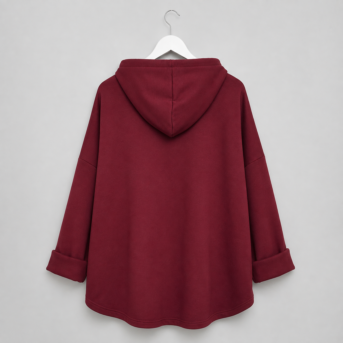 Hoodie mit Leo-Details Gr. 40-46 Bordeaux
