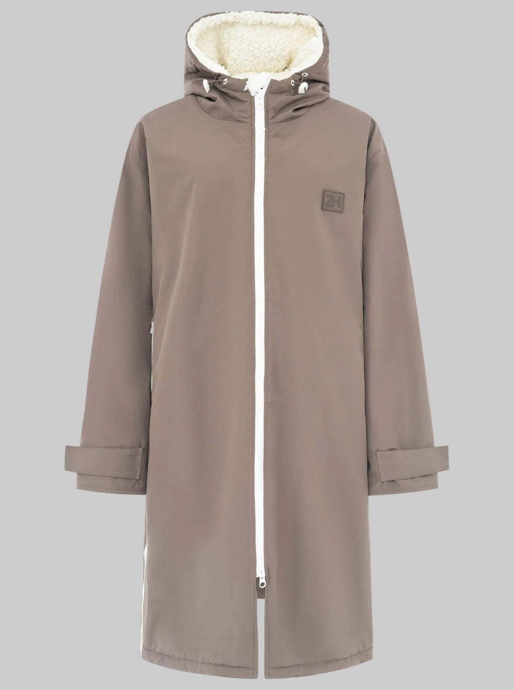 Oversize Windjacke Zwillingsherz  Taupe / Gr. S/M