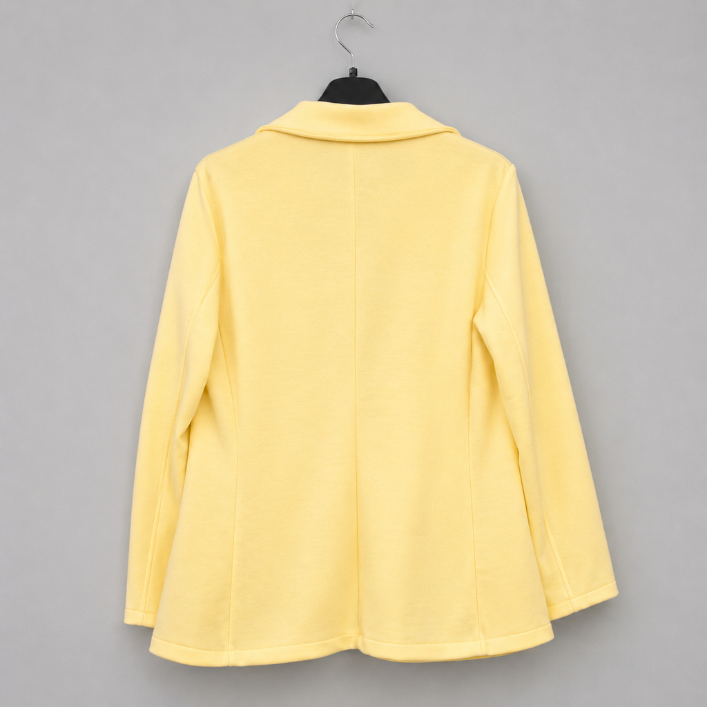 Eleganter Blazer in zartem Vanillegelb Gr. 38-42