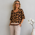 Leo-Bluse aus Viskose - locker & figurumspielend Gr. 38-46