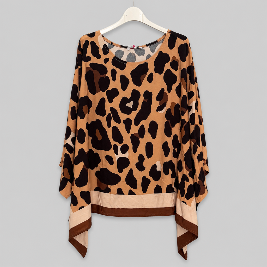 Leo-Bluse aus Viskose - locker & figurumspielend Gr. 38-46
