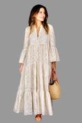 Boho-Maxikleid in Creme - Romantisch & Zeitlos