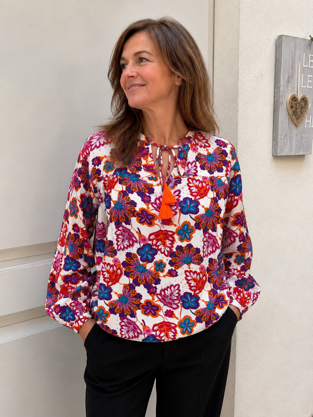 Zwillingsherz Bluse/Tunika |  100 % Viskose  | Gr. 42