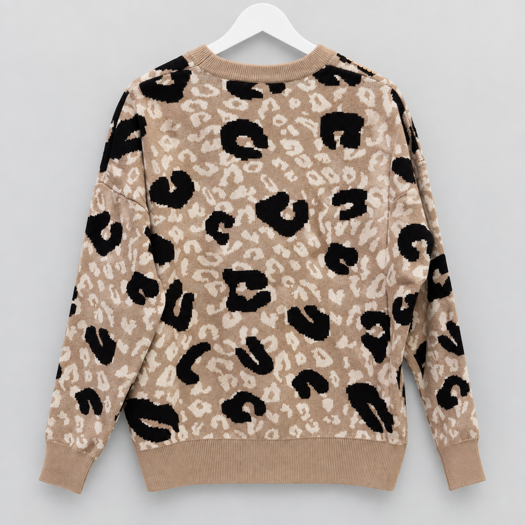 Damen Leo-Pullover mit Glitzerdetails in verschiedenen Varianten  | Gr.  40-44
