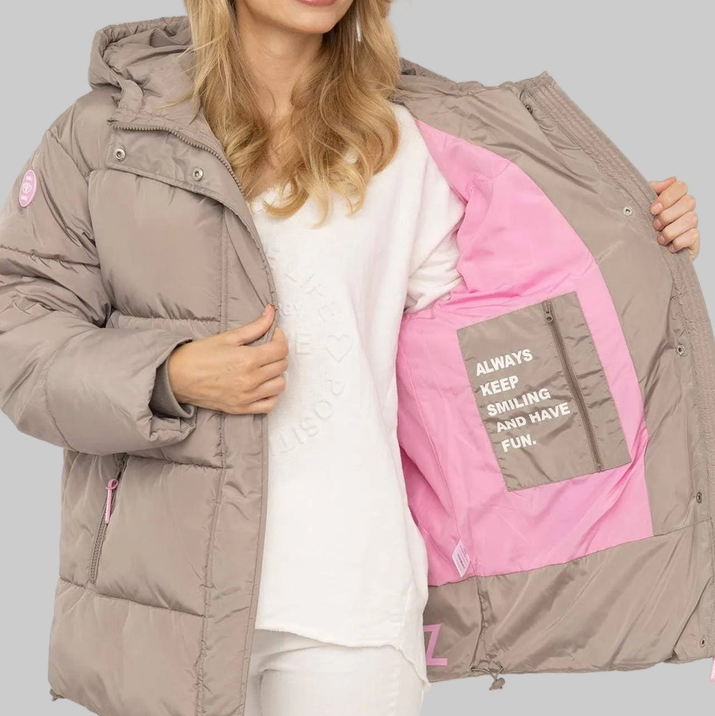 Steppjacke  Zwillingsherz Taupe / XL