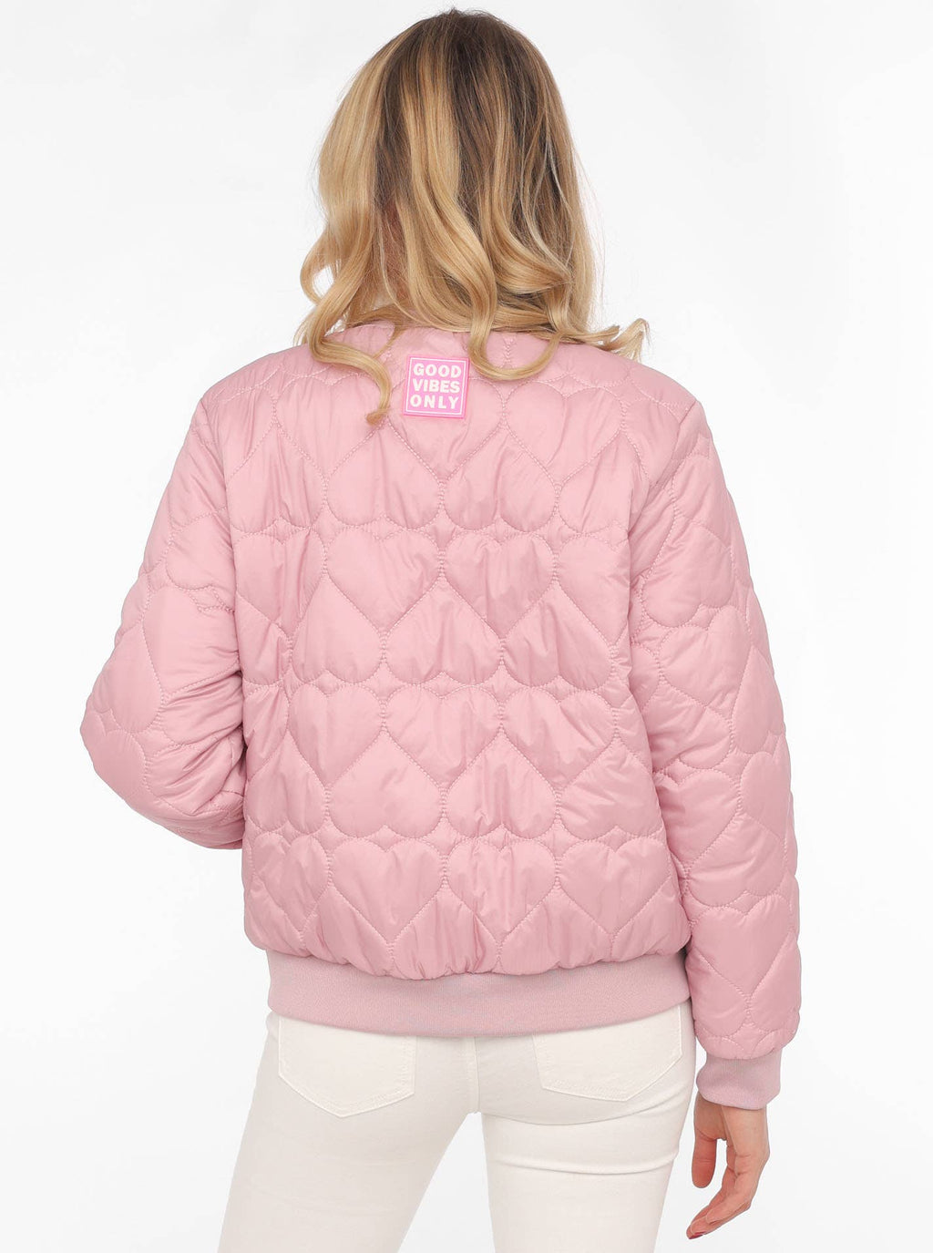Zwillingsherz Bomberjacke "Be Happy": Altrosa |  S/M/L