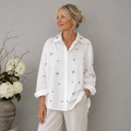 Bluse mit Schmuckapplikationen | Gr. 40-44
