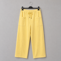 Pastellgelbe Damenhose mit großen Taschen - Casual Chic Gr. M-Xl