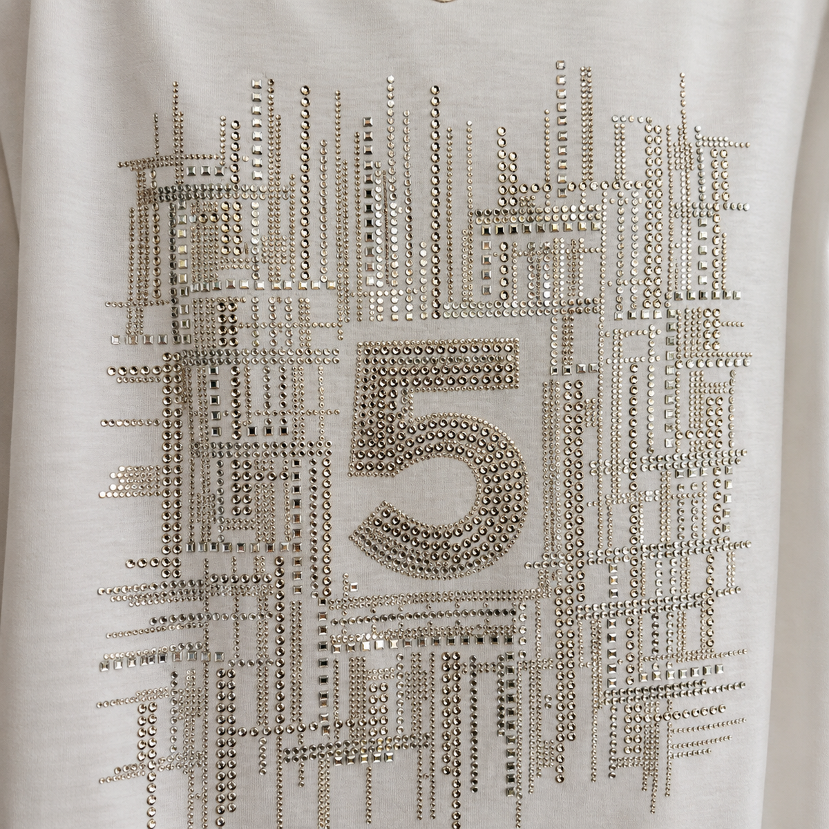 Glitzer-Shirt mit Strass - Eleganz trifft Glamour  Gr. 42-46