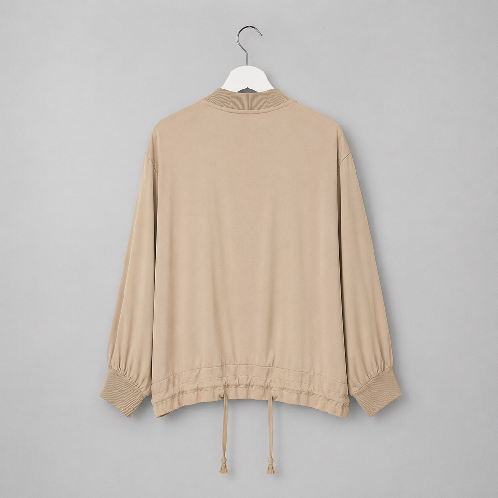 Seidiger Blouson | Gr. 38-44 | Beige | Made in  Italy