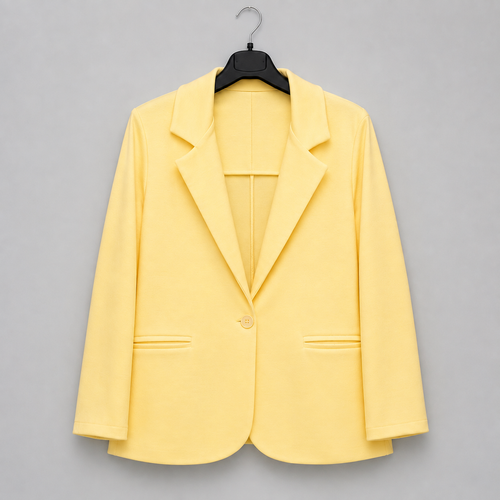 Eleganter Blazer in zartem Vanillegelb Gr. 38-42