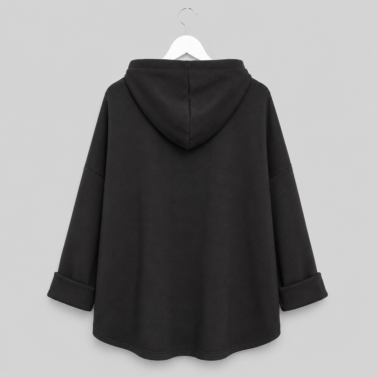 Hoodie mit Leo-Details Gr. 40-46 Schwarz