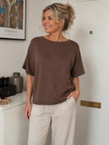 Feinstrickpullover in Braun/Mokka | Gr. 38-40