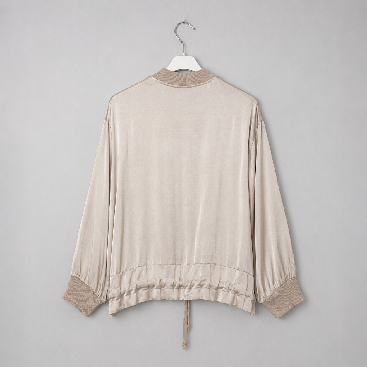 Seidiger Blouson | Gr. 38-44 | Creme | Made in Italy