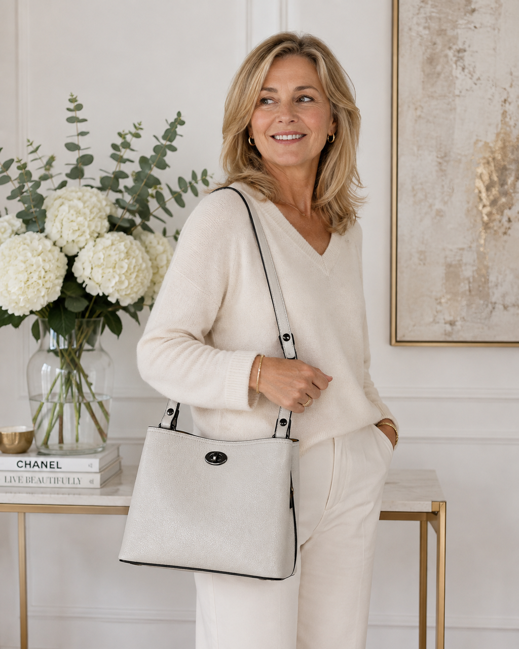 Elegante Echtleder-Handtasche für Stilbewusste Frauen