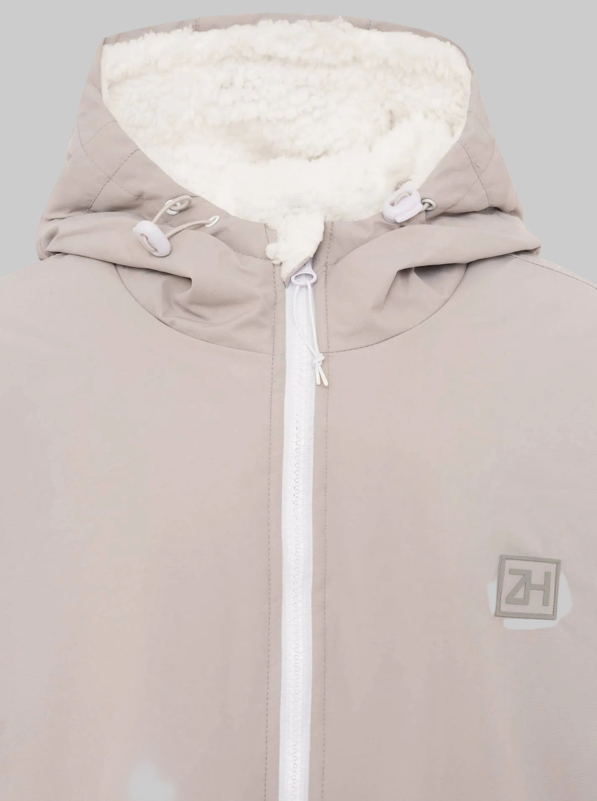 Oversize Windjacke Zwillingsherz  Taupe / Gr. S/M