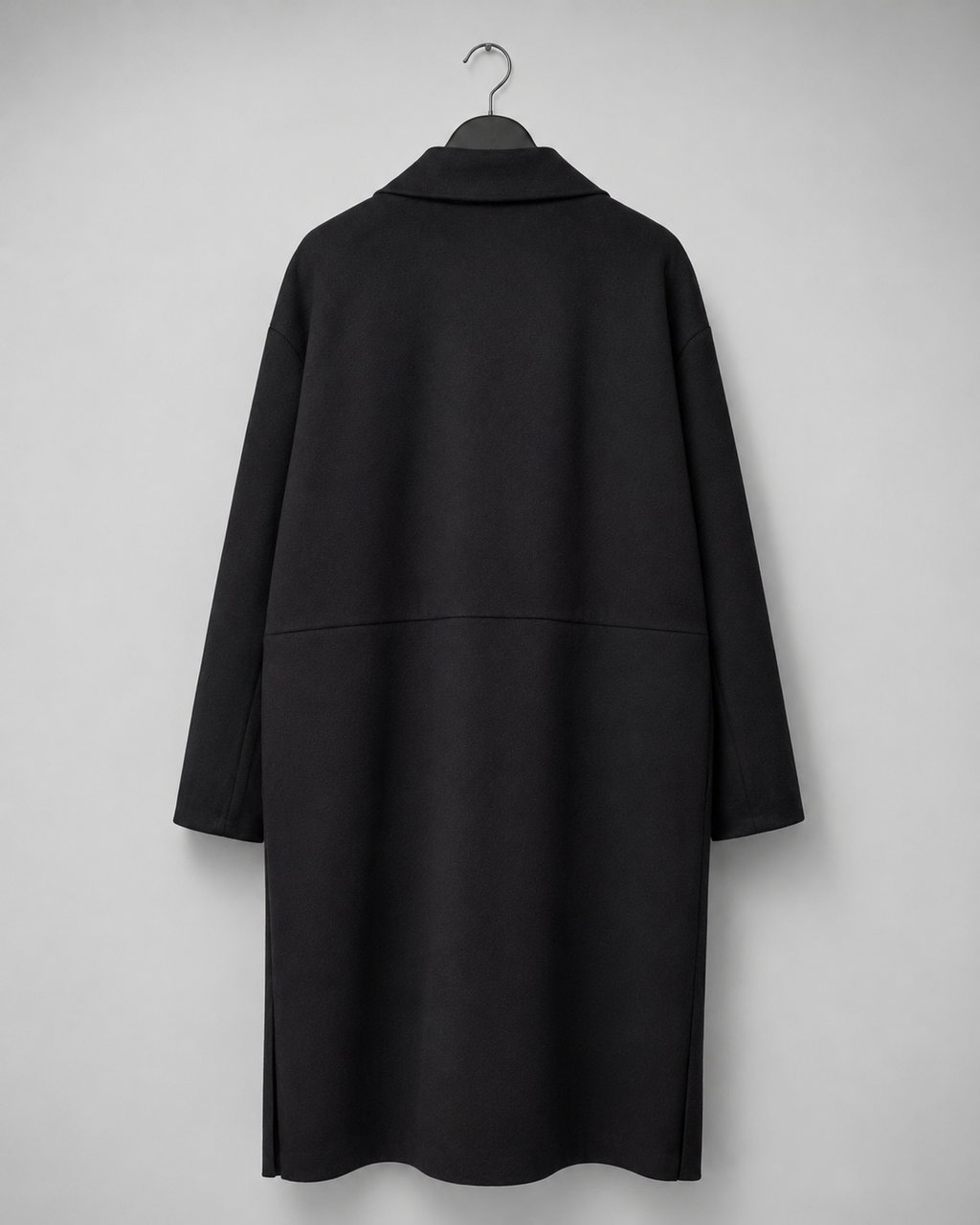 Long-Cardigan in Velour-Optik | Gr. 40-44 | Schwarz
