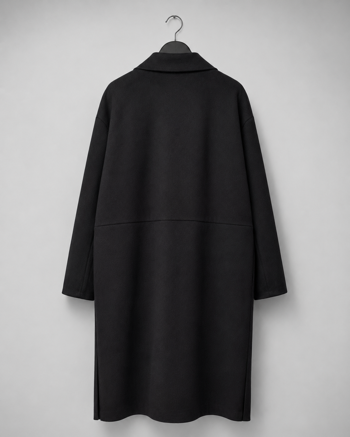 Long-Cardigan in Velour-Optik | Gr. 40-44 | Schwarz