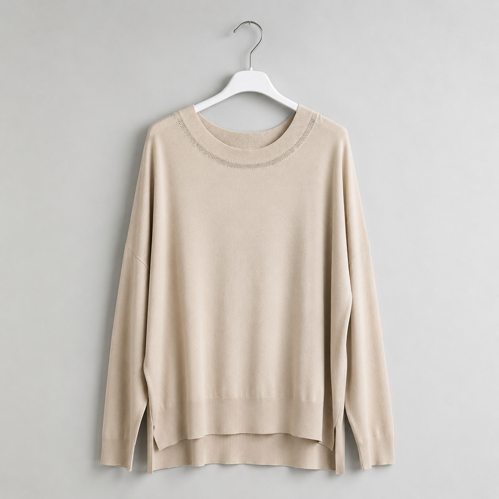 Feinstrick-Pulli | Gr. 38-44 | Creme