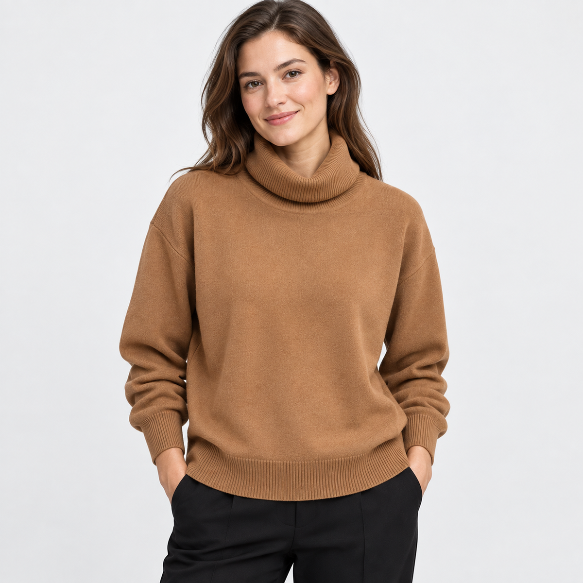 Feinstrickpullover mit Rollkragen, verschiedene Farben, Gr. 40-44