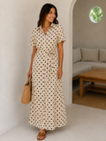 Leichtes Maxikleid mit Punkten | Gr. S