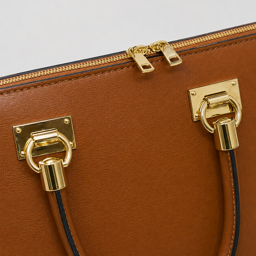Elegante Damenhandtasche Cognac-zeitlos & vielseitig