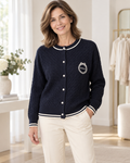 Strickjacke "Amour" mit Zopfmuster und Perlenknöpfen in verschiedenen Farben | Gr. 38-40