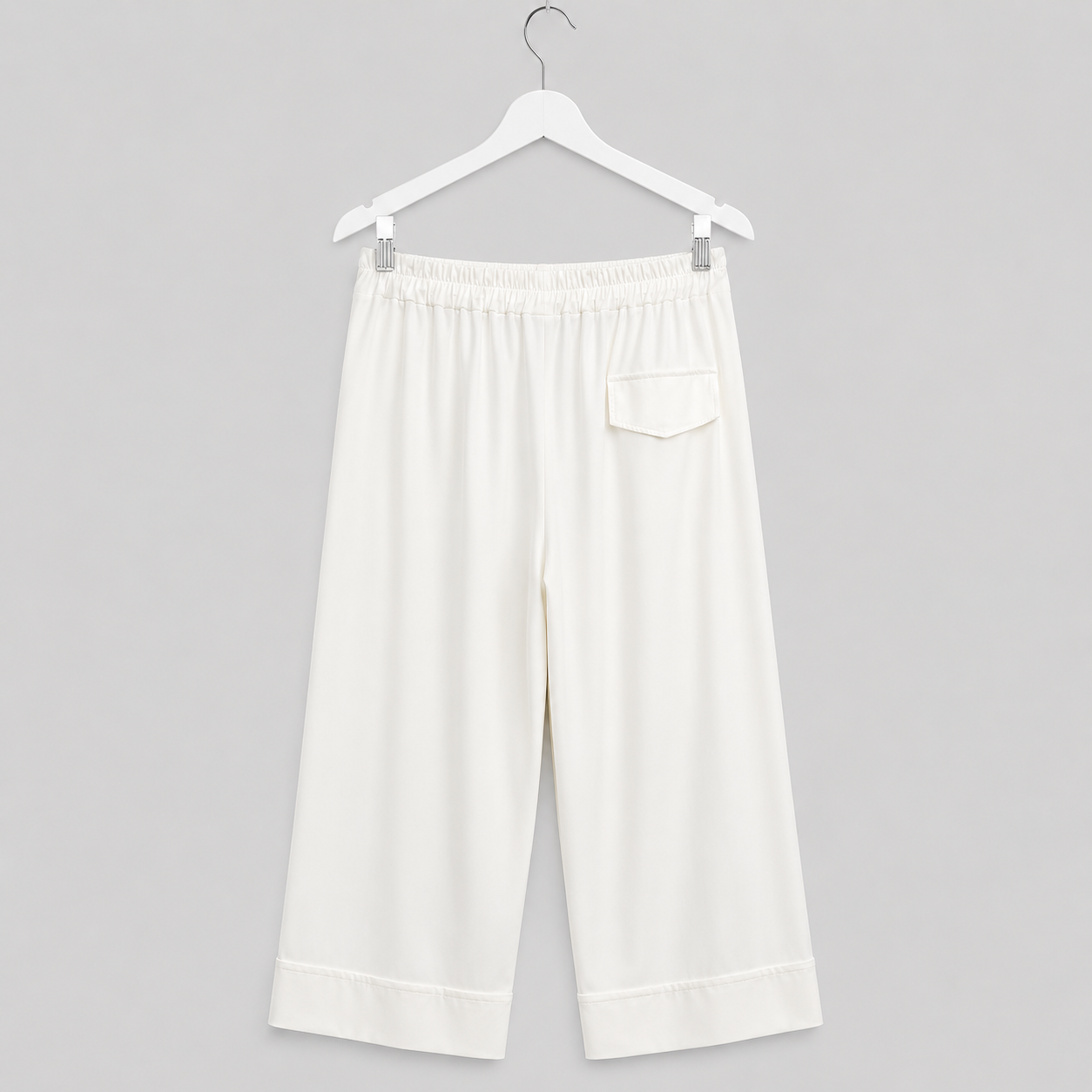 Weiße Sommerhose mit elastischem Bund Gr. L-XXL