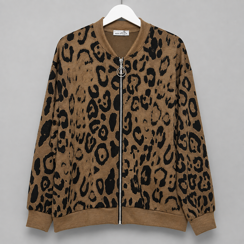 Leo-Blouson - lässiger Chic mit besonderem Charakter Gr. 38-46 Moccabraun
