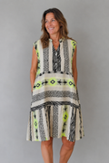 Sommerkleid im  Boheme-Stil | 100 % Baumwolle | Gr. 44-46