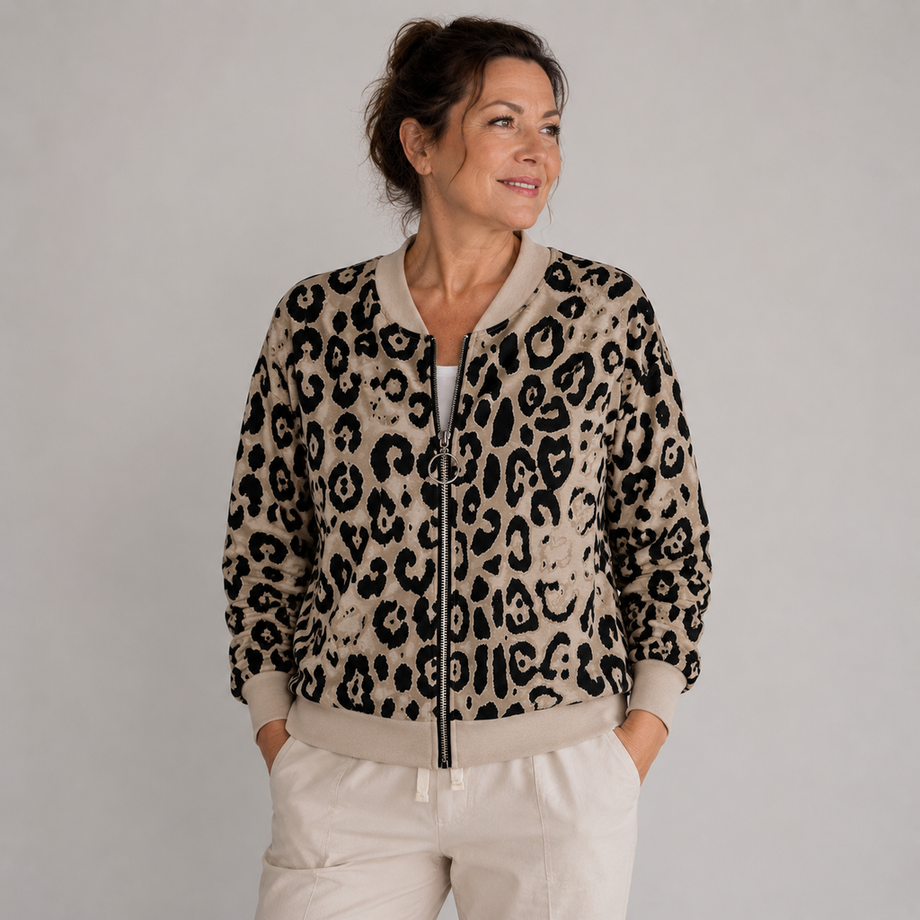 Leo-Blouson - lässiger Chic mit besonderem Charakter Gr. 38-48 Taupe
