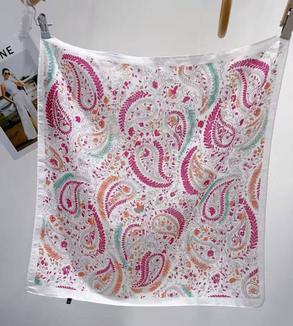 Foulard aus Satin  - Paisley-Muster - Multicolore  |  70 x 70 cm