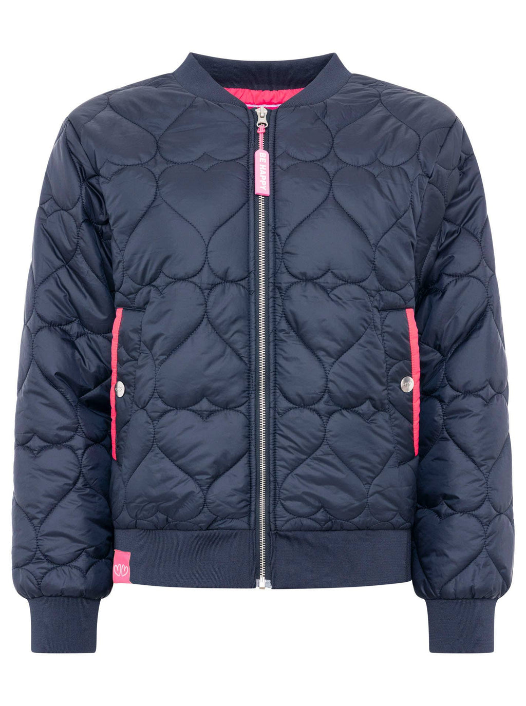 Zwillingsherz Bomberjacke "Be Happy" | Marine  | M/L
