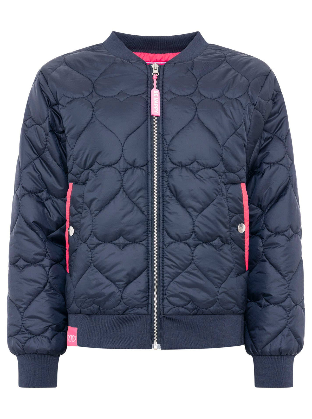 Zwillingsherz Bomberjacke "Be Happy" | Marine  | M/L