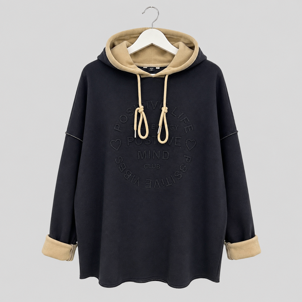 Zwillingsherz Doubleface Hoodie „Positive Mind"
