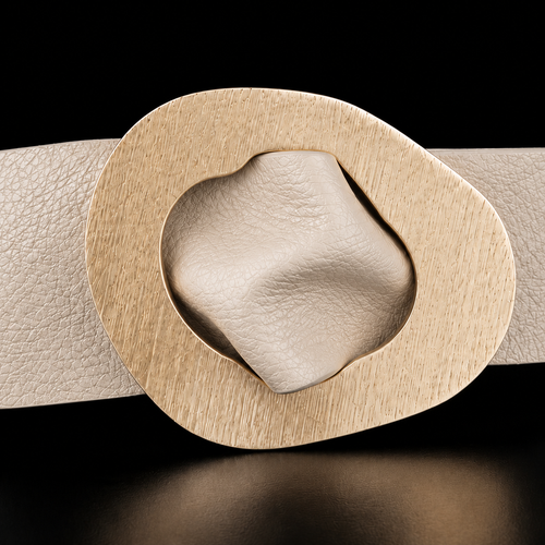 Breiter Ledergürtel mit Statement-Schnalle | 7 cm breit