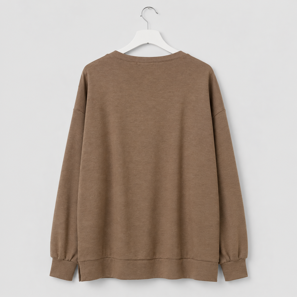 Damen-Sweatshirt mit Strass-Applikation und Schulterknöpfen | Gr. 40-46 | mehrere Farben