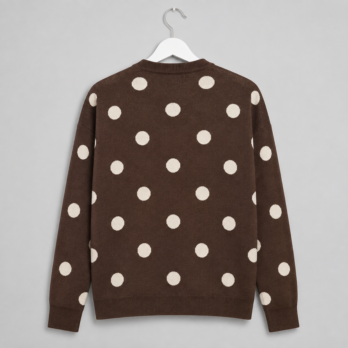 Pudelpullover mit 3D-Applikation und Perlendetails-Mokkabraun-Gr. 38-42
