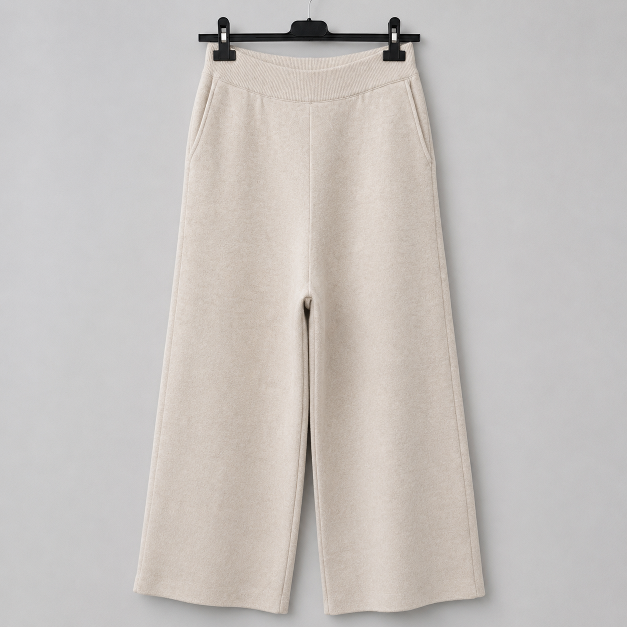 Strickhose mit weitem Bein | Gr. 40-42 |  Creme